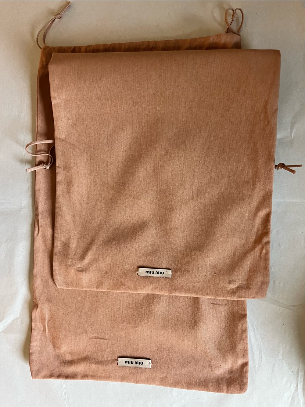 Two authentic Miu Miu dustbag for shoes. Barely Used.